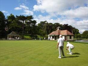 Alexandra Park, Alexandra and Clive Green Bowls Clubs, St Helen's Road, Hastings, East Sussex, 2010. Creator: Simon Inglis.