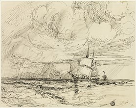 Ships at Sea During Storm, 1830/49.