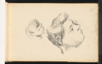 Two Heads, 1888. Creator: Paul Cezanne.