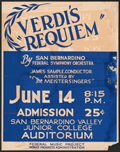 Verdi's Requiem, [193-]. Creator: Unknown.