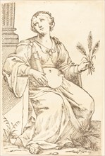 Sibylla Samia, 1625. Creator: Jacques Stella.