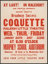 Coquette, Raleigh, NC, 1937. Creator: Unknown.