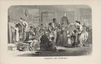 Teaching the Freedmen, 1866. Creator: Unknown.