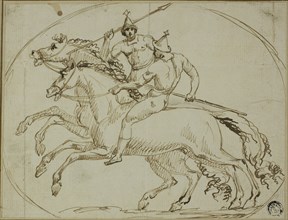 Two Mounted Warriors, n.d. Creator: John Deare.