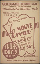 La Morte Civile, Boston, 1937. Creator: Unknown.