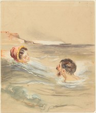 Male and Female Bathers. Creator: Alfred Grevin.