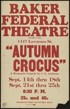 Autumn Crocus, Denver, [1930s]. Creator: Unknown.