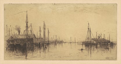 Gloucester Harbor, 1880. Creator: Charles A Platt.