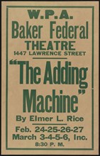 The Adding Machine, Denver, 1938. Creator: Unknown.