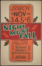 Night Must Fall, San Diego, 1938. Creator: Unknown.