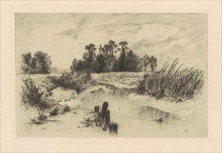 In the Newark Meadows, 1879. Creator: Thomas Moran.