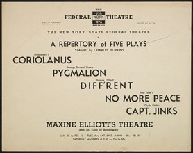 A Repertory of Five Plays, [193-]. Creator: Unknown.