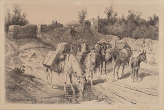 On the Road to Santa Fe, 1884. Creator: Peter Moran.