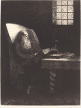 Le Liseur (The reader), 1892. Creator: Odilon Redon.