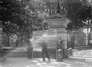 Woman Suffrage Banner, 1917. Creator: Harris & Ewing.