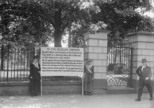 Woman Suffrage Banner, 1917. Creator: Harris & Ewing.