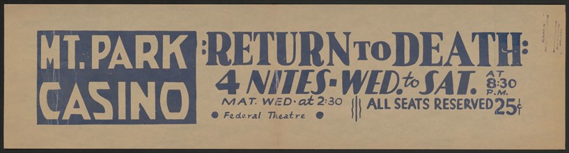 Return to Death, Holyoke, MA, 1938. Creator: Unknown.
