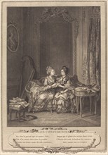 Les confidences, 1774. Creator: Charles Louis Lingée.