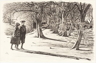 Two Children in the Snow. Creator: George du Maurier.