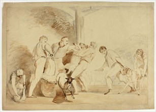 Shearing the Sheep, c. 1820. Creator: Henry Singleton.