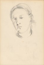 Head of a Young Woman, c. 1880. Creator: Paul Cezanne.