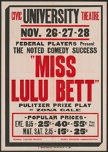 Miss Lulu Bett 1, Syracuse, NY, 1936. Creator: Unknown.