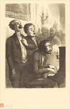 Les Chanteurs de salon, 1862. Creator: Charles Maurand.