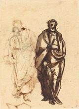 Draped Figure with a Staff. Creator: Cherubino Alberti.