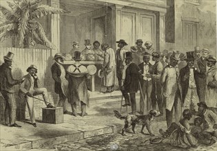 Freedmen voting in New Orleans, 1867. Creator: Unknown.