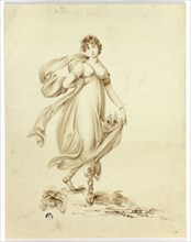 Young Woman Bearing Flowers, 1812. Creator: Samuel Lane.