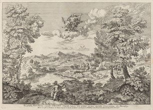Jupiter in a Landscape, 1696. Creator: Crescenzio Onofri.