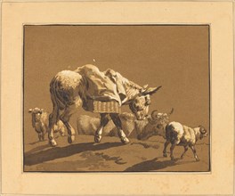 Donkey, published 1782. Creator: Johann Gottlieb Prestel.