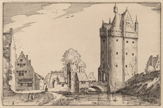 Town Gate, published 1612. Creator: Claes Jansz Visscher.