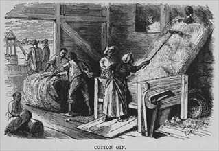 Cotton gin, 1882. Creators: Unknown, Vizetelly & Company.