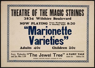 Marionette Varieties, Los Angeles, 1937. Creator: Unknown.