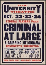 Criminal At Large, Syracuse, NY, [193-]. Creator: Unknown.