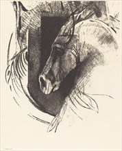 Le Coursier (The Race Horse), 1894. Creator: Odilon Redon.