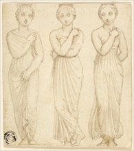 Three Draped Female Figures, n.d. Creator: Thomas Stothard.