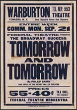 Tomorrow and Tomorrow, Yonkers, NY, 1936. Creator: Unknown.