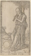 Euterpe, c. 1465. Creator: Master of the E-Series Tarocchi.
