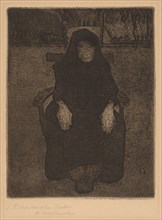 Seated Old Woman, c. 1900. Creator: Paula Modersohn-Becker.