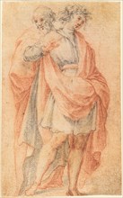 Two Male Figures: A Youth and an Old Man. Creator: Unknown.