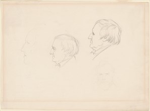 Studies of Men, c. 1850s. Creator: Emanuel Gottlieb Leutze.