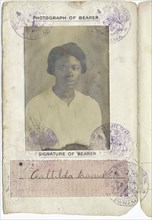 Caltilda Downes: Barbados Passport, 1917. Creator: Unknown.