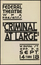 Criminal at Large, Jacksonville, FL, 1937. Creator: Unknown.