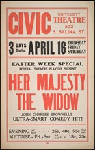 Her Majesty the Widow, Syracuse, NY, 1936. Creator: Unknown.