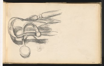 Fireplace Tongs and Poker, 1887/1892. Creator: Paul Cezanne.