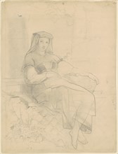 Reclining Woman, c. 1850s. Creator: Emanuel Gottlieb Leutze.