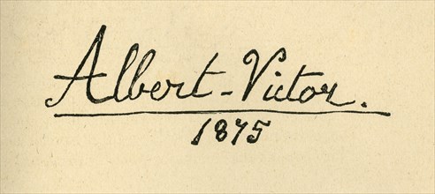 'Albert Victor, 1875 - Signature', (c1897). Creator: Unknown.