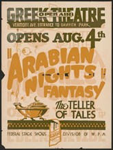 Arabian Nights Fantasy, Los Angeles, [193-]. Creator: Unknown.